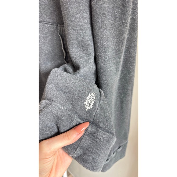 Free People Movement Work It Out Charcoal Cropped Hoodie Athletic Casual Women's - Picture 5 of 9